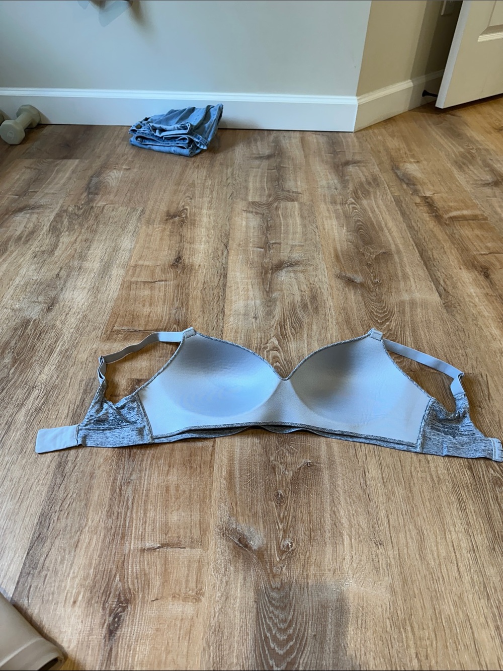 Soma Enbliss Seamless Heather Gray Wireless Bra - 34DD - Picture 3 of 3